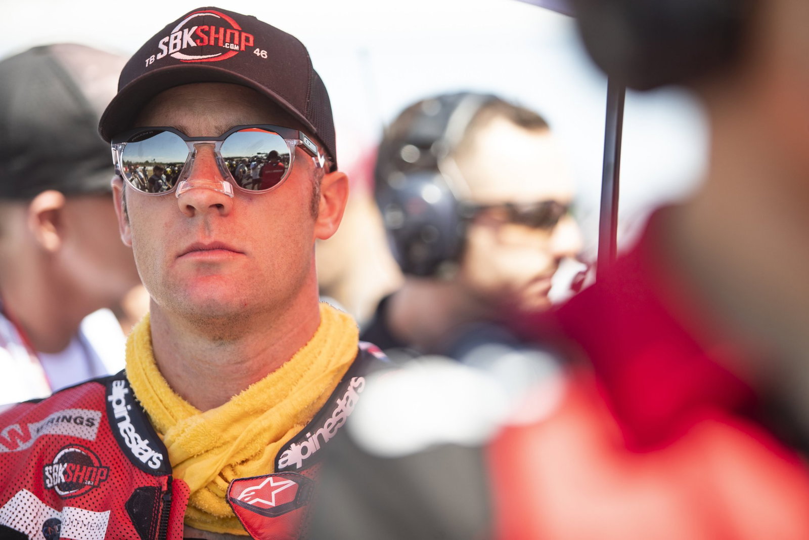 Tommy Bridewell ahead of a WorldSBK race. Credit: Gold and Goose.