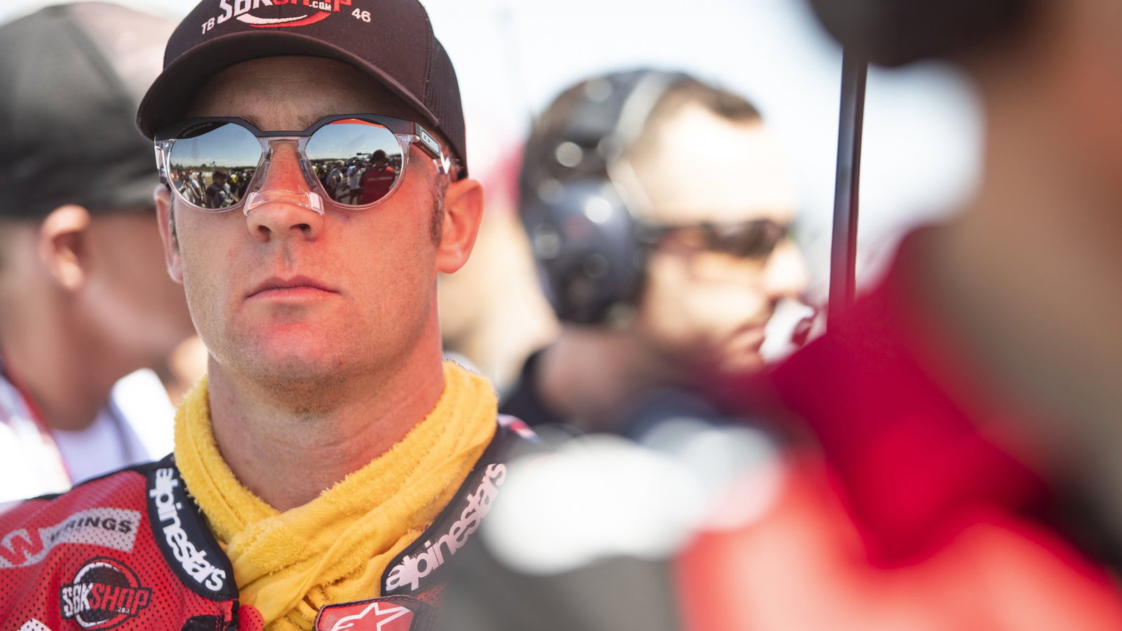 Tommy Bridewell ahead of a WorldSBK race. Credit: Gold and Goose.