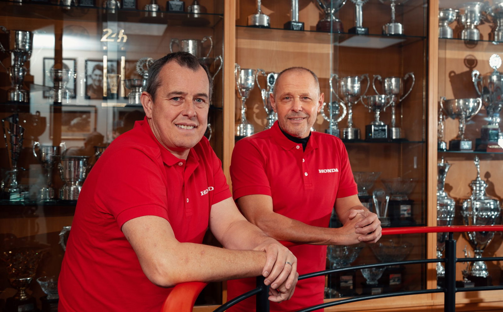 Havier Beltran standing with John McGuinness.