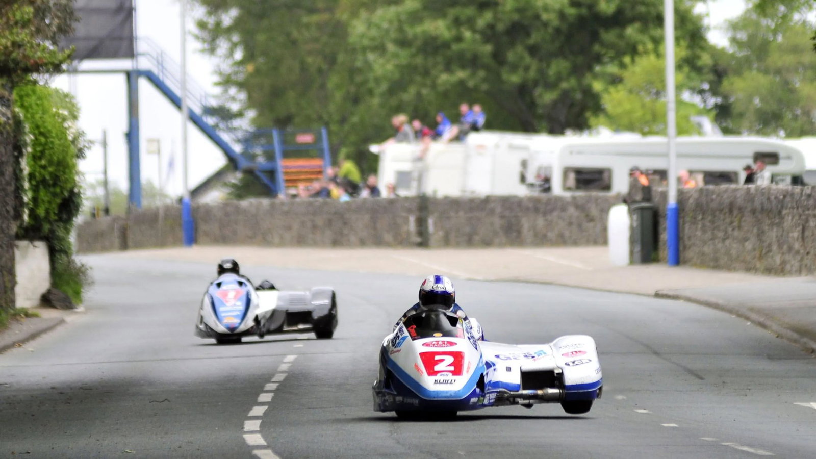 Sidecars racing at the Isle of Man TT