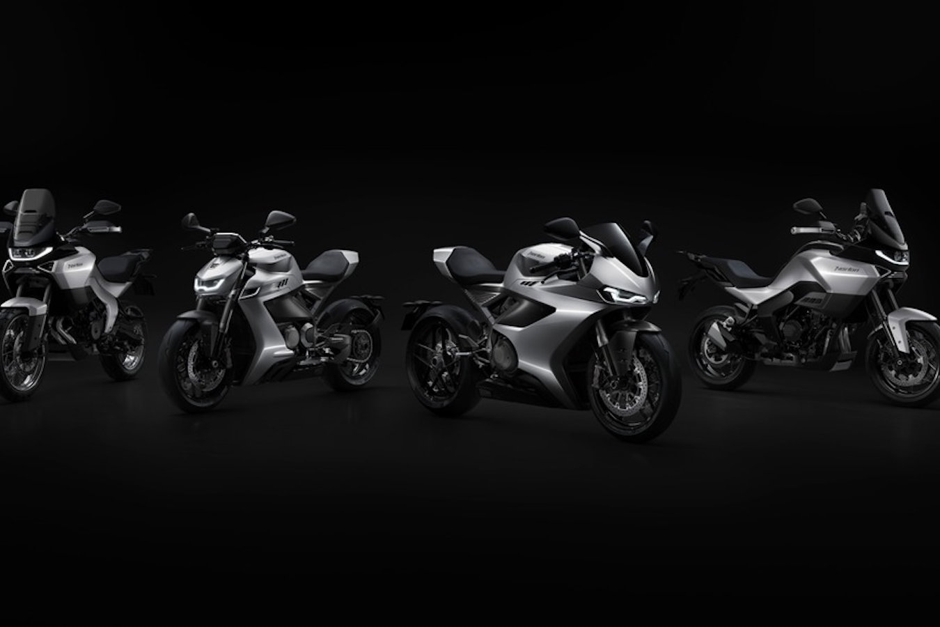 The Norton range (L to R) Atlas, Manx, Manx R, Atlas GT