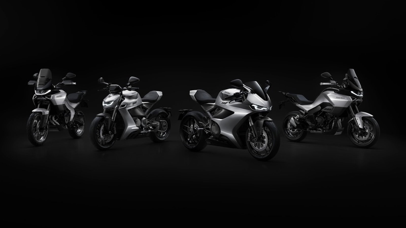 The Norton range (L to R) Atlas, Manx, Manx R, Atlas GT