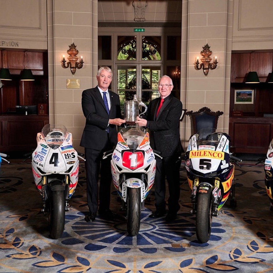 Clive Padgett at the RAC Club to receive the award