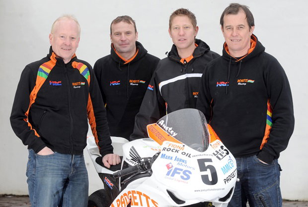 John McGuinness, Gary Johnson, Bruce Anstey and Clive Padgett