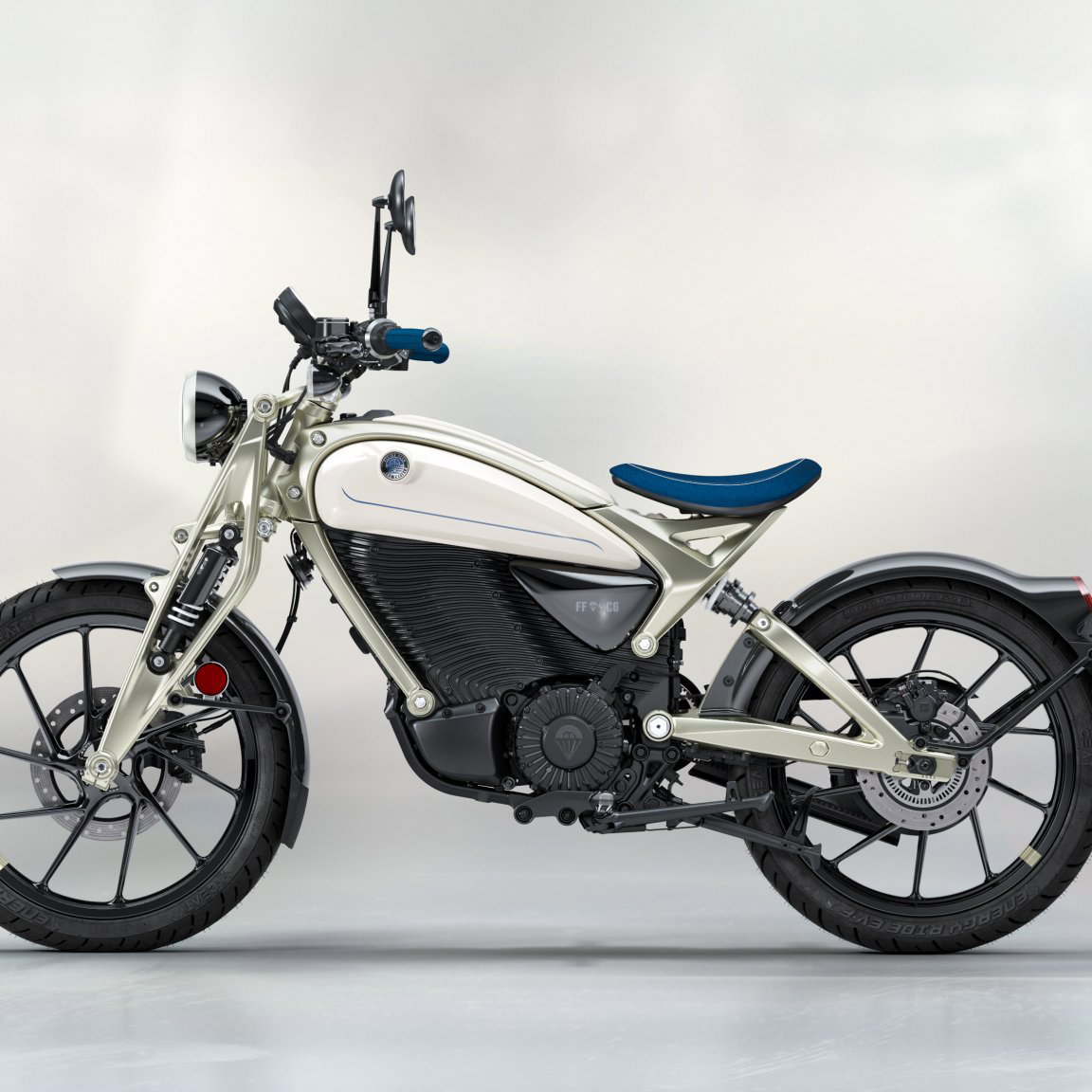 Royal Enfield Flying Flea C6 in Parachute White.