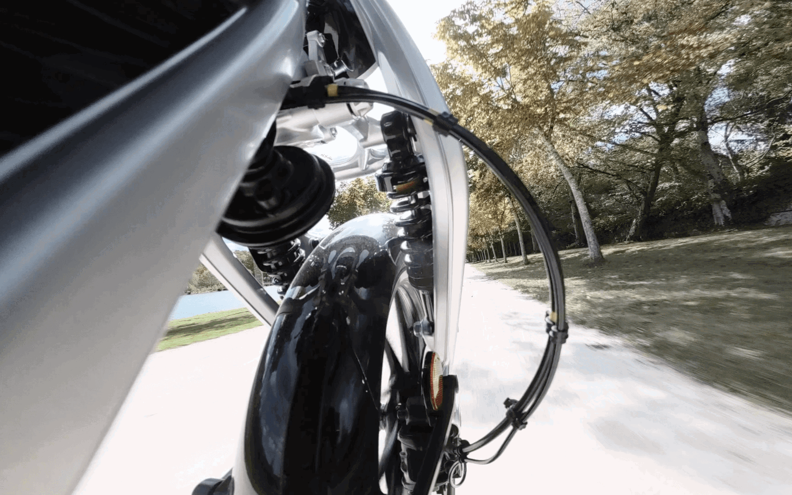 The front fork of the Flying Flea C6