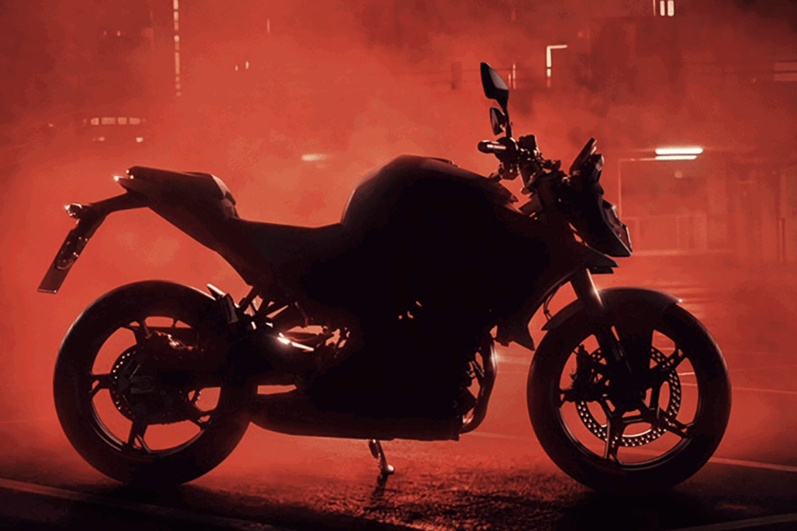 A teaster image for an upcoming F450 R naked bike