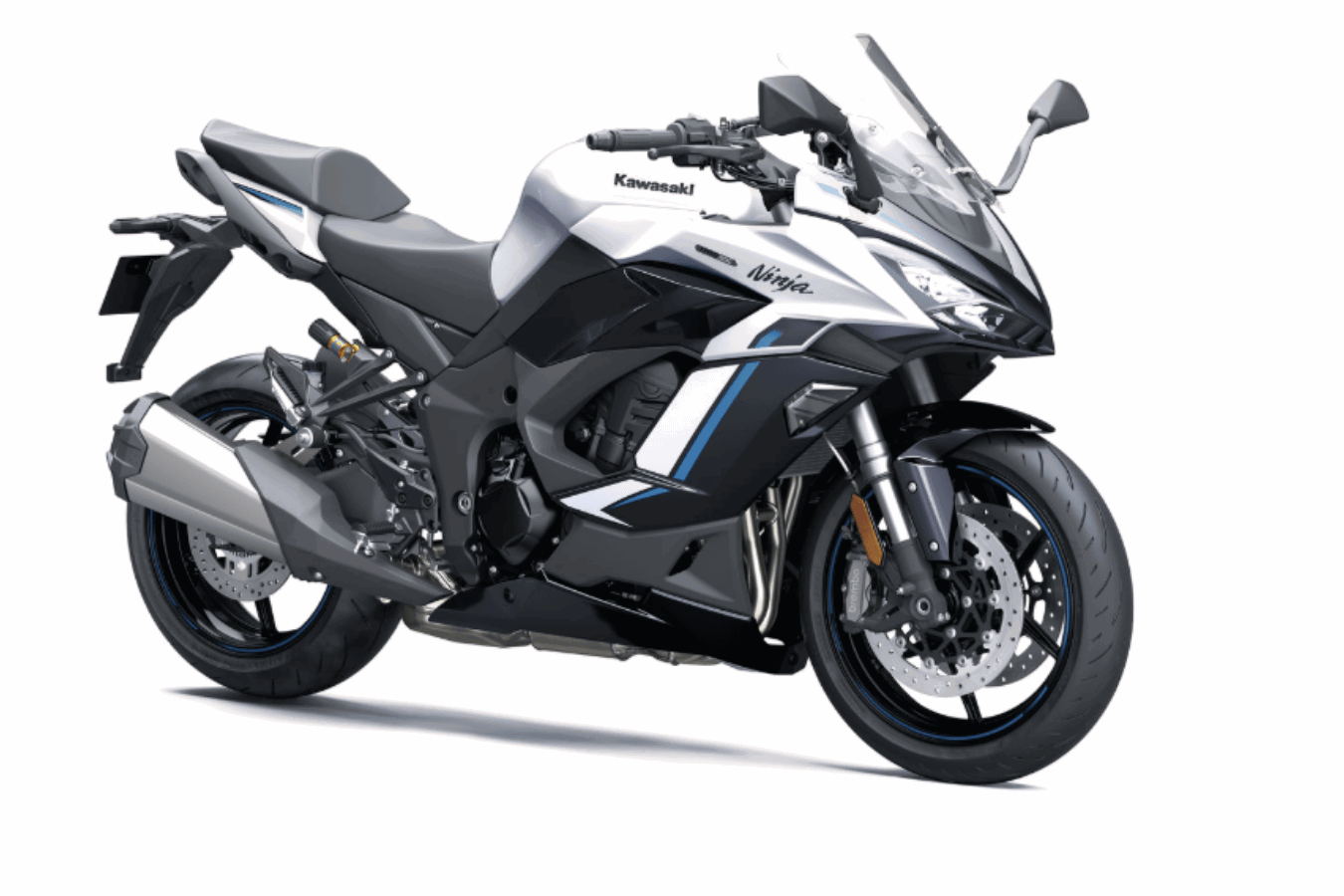 2027 Kawasaki Ninja 1100SX in white. Credit: Kawasaki.