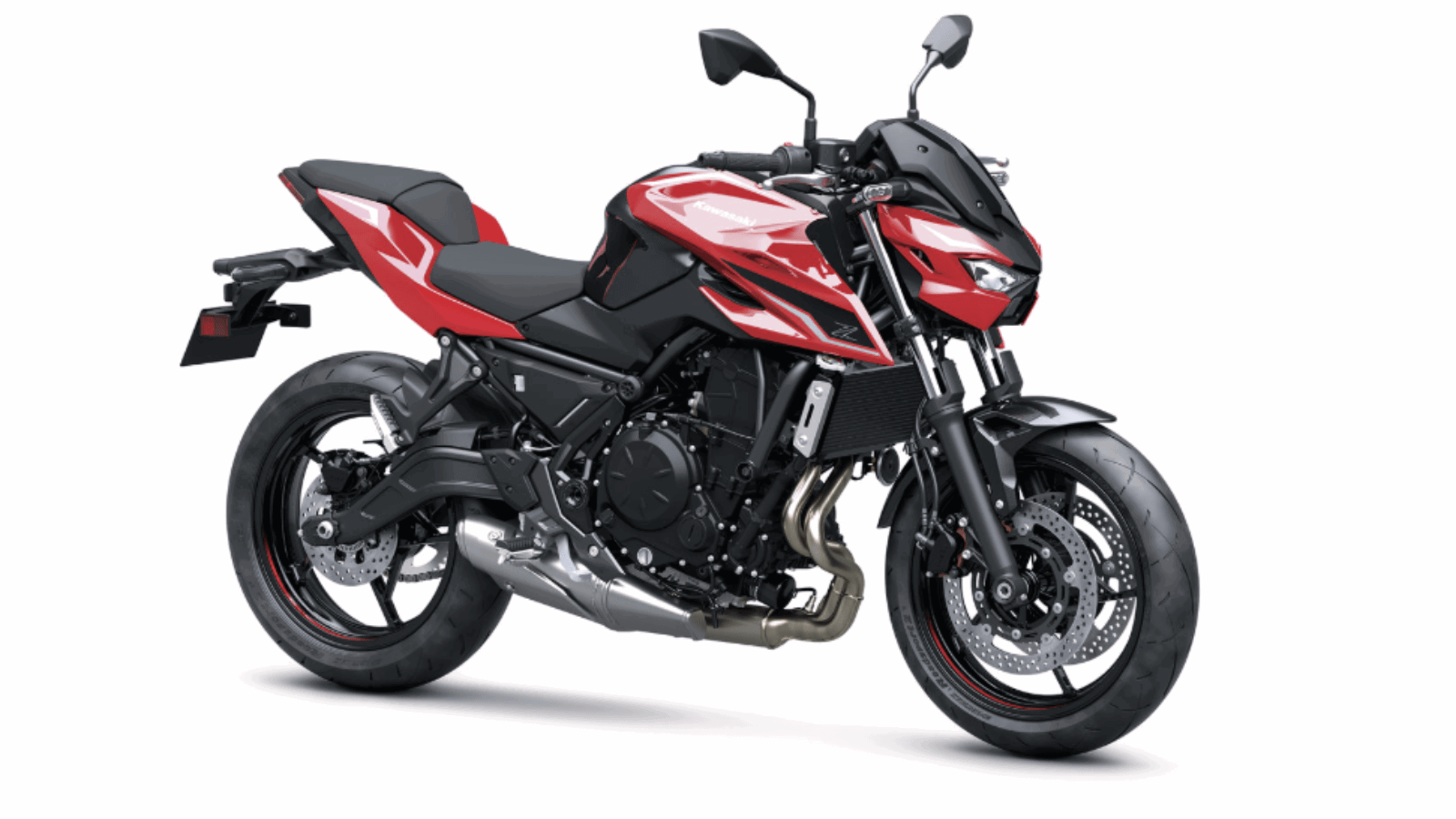 Kawasaki Z650 S in red.