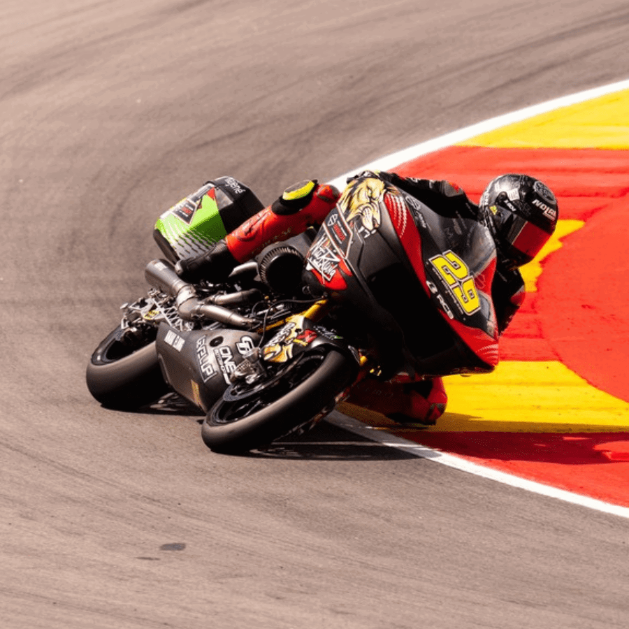 Andrea Iannone racing in the Harley-Davidson Bagger World Cup.