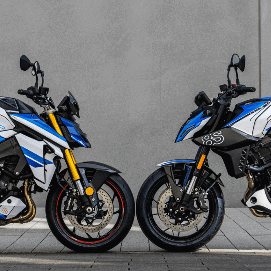 Suzuki's special edition GSX-8S and GSX-S1000 models. Credit: Suzuki Germany.