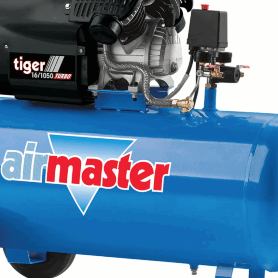 The Airmaster Tiger 16/1050 14.5cfm 100 Litre 3HP Air Compressor (230V).
