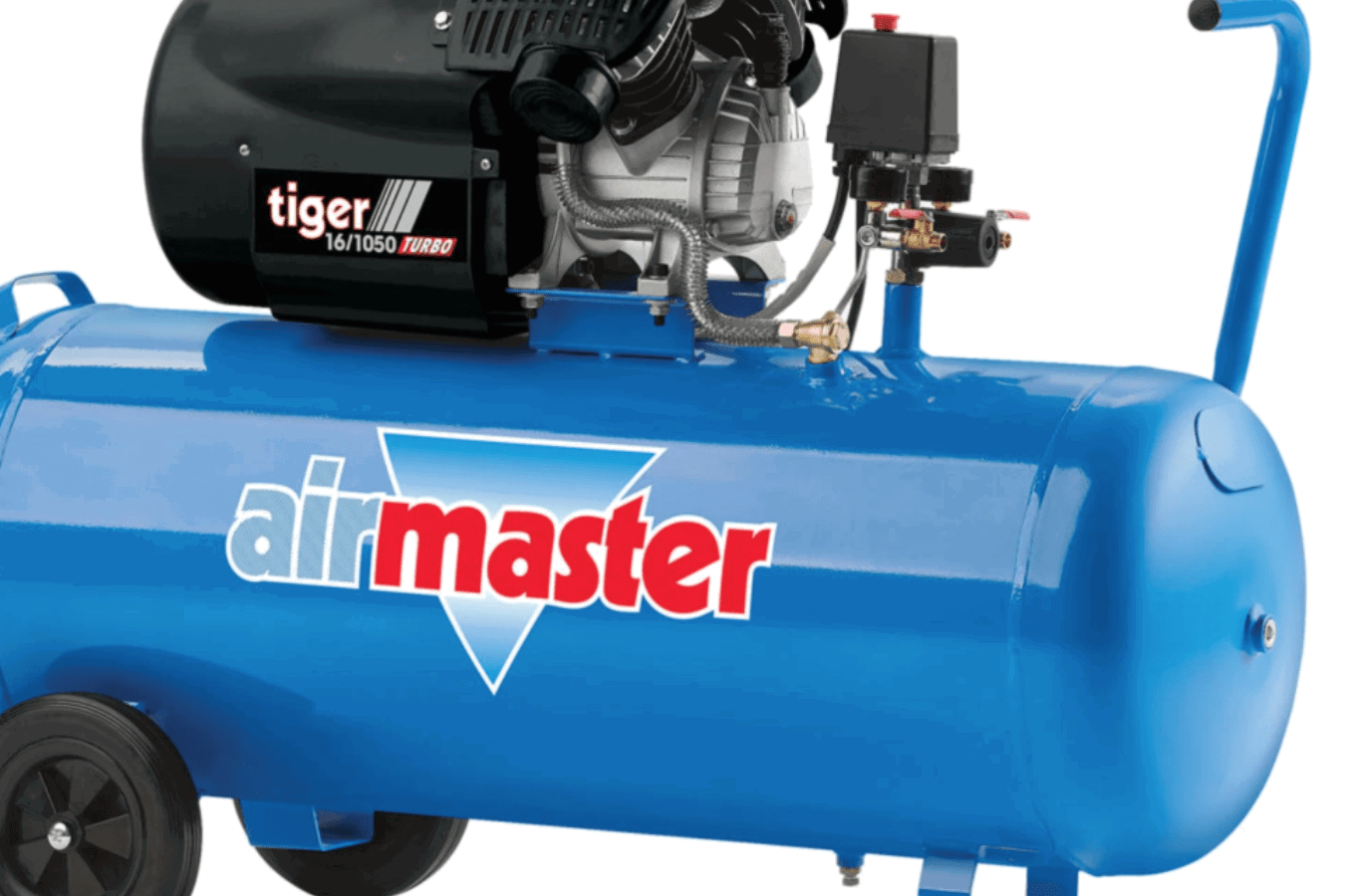 The Airmaster Tiger 16/1050 14.5cfm 100 Litre 3HP Air Compressor (230V).