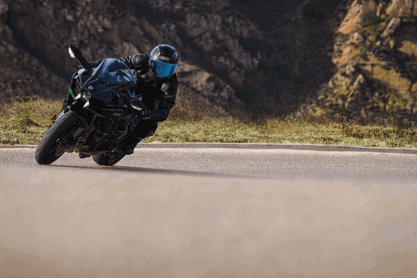 Kawasaki's new H2 on the road.