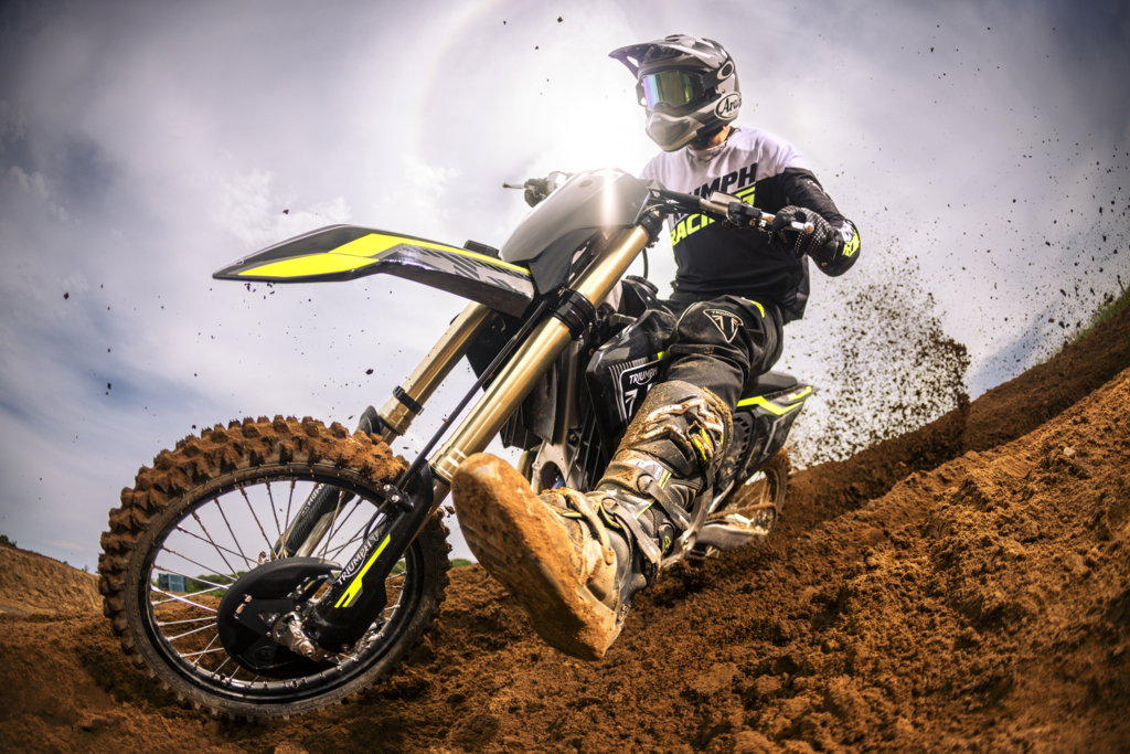 Triumph TF 250-X in action.