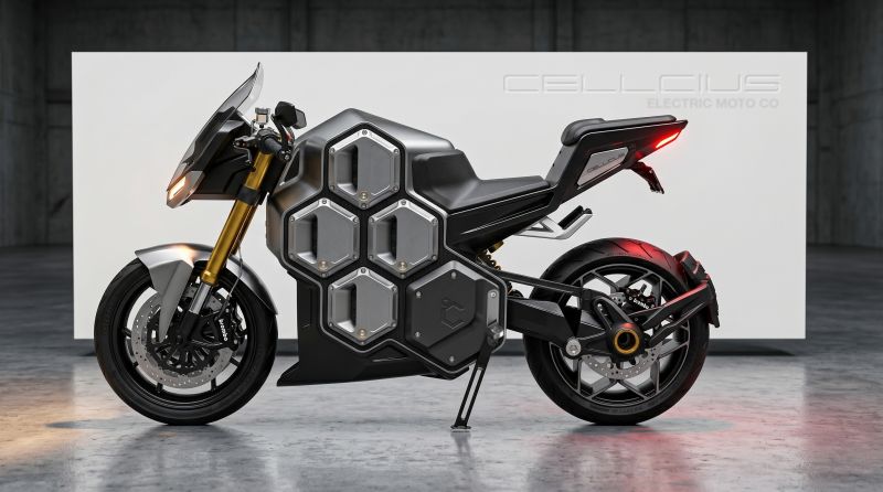 Side look at the new motorcycle concept. Credit: Clandestine Design Group.
