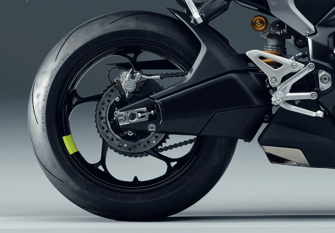 The frame, engine, and swingarm all seem to be new