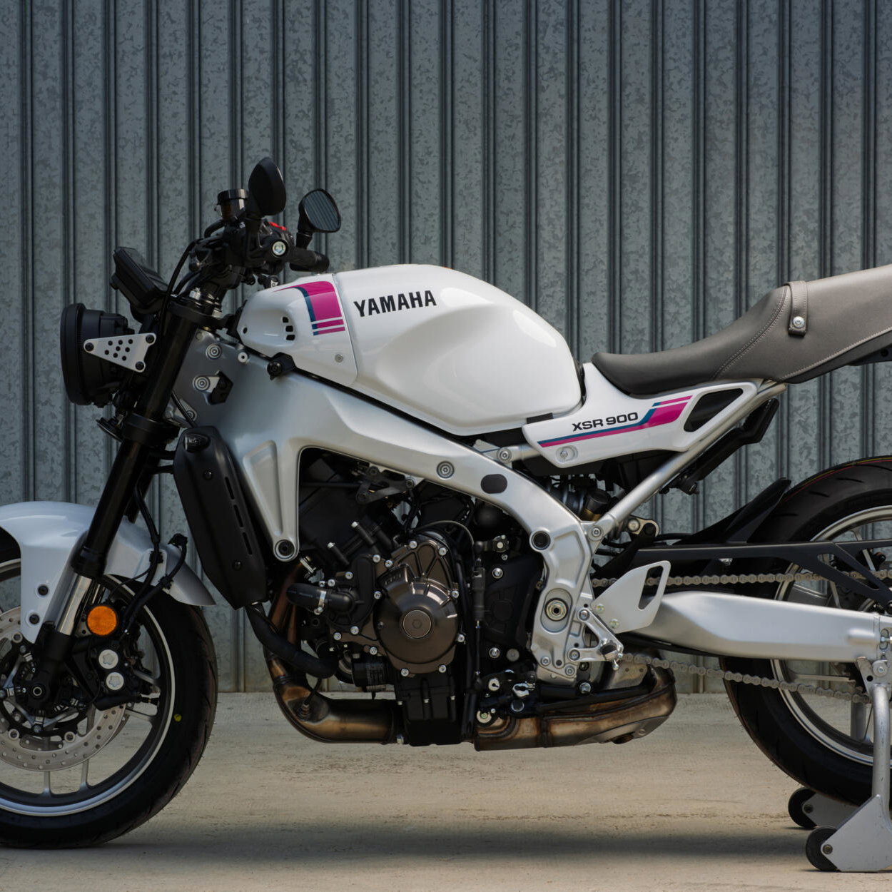 New Yamaha XSR900 motorcycle. 