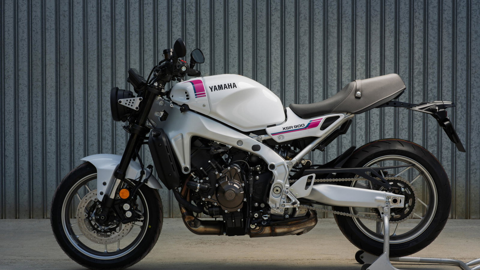 New Yamaha XSR900 motorcycle. 