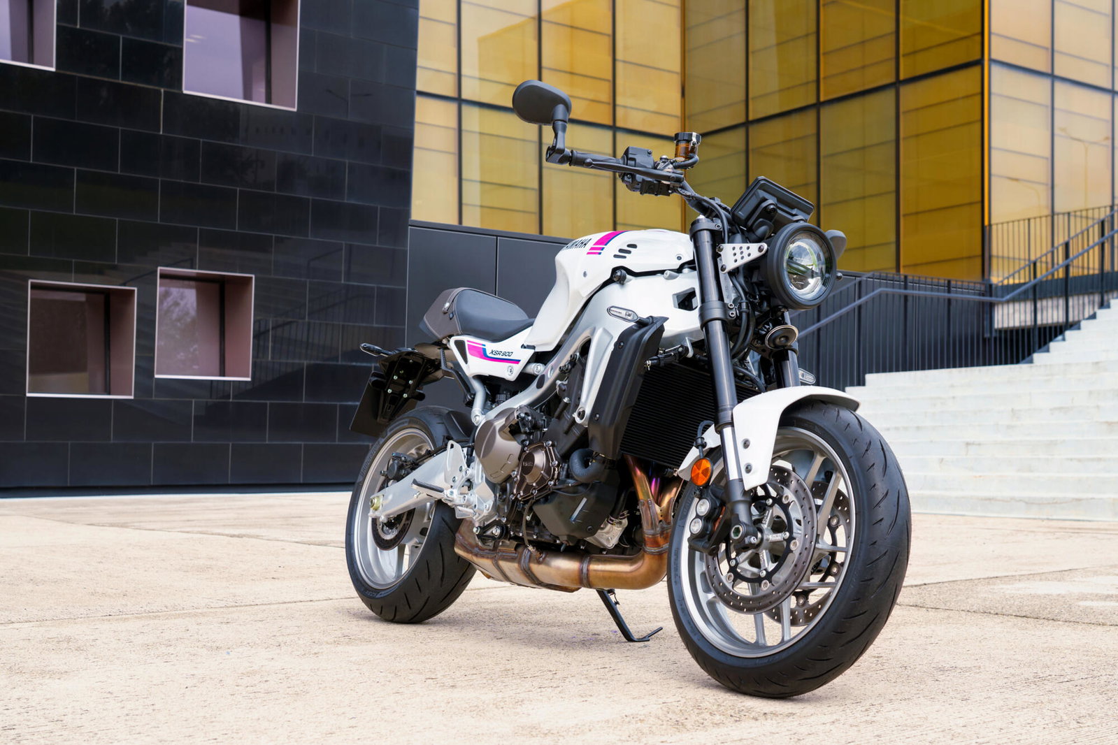 2027 Yamaha XSR900 in Neon White.