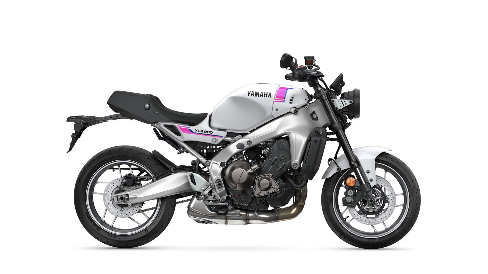 Still image of the Neon White XSR900.