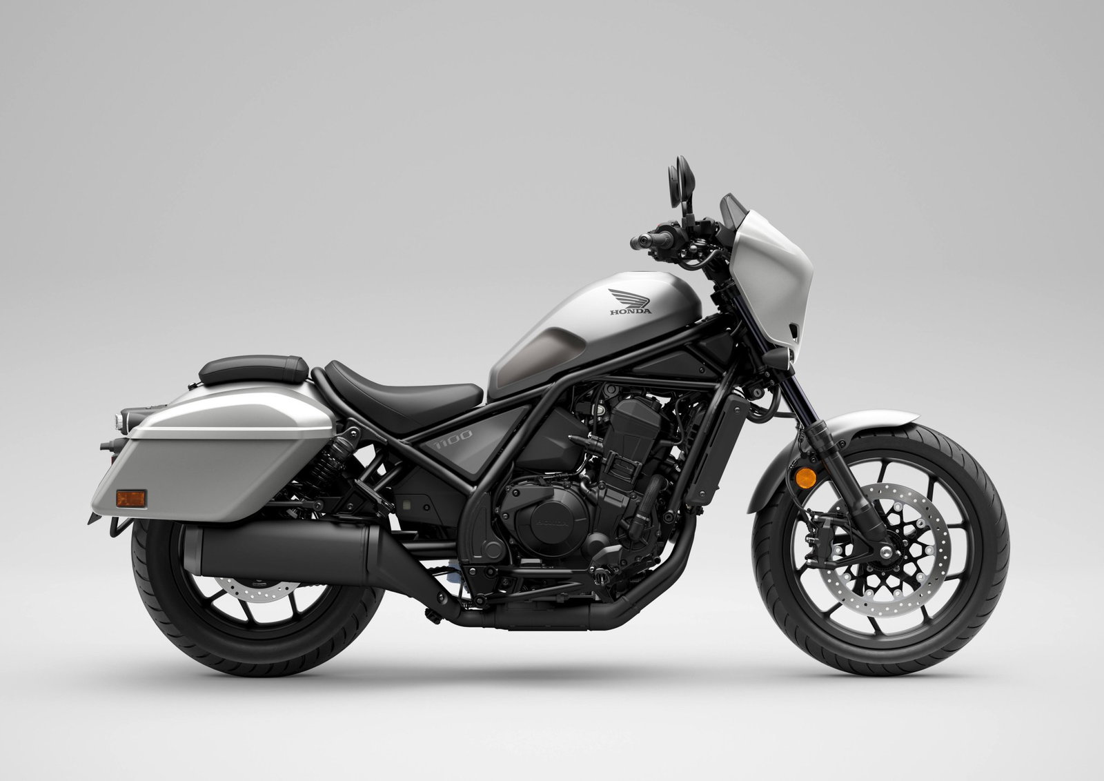 Honda CMX1100 Rebel with panniers.