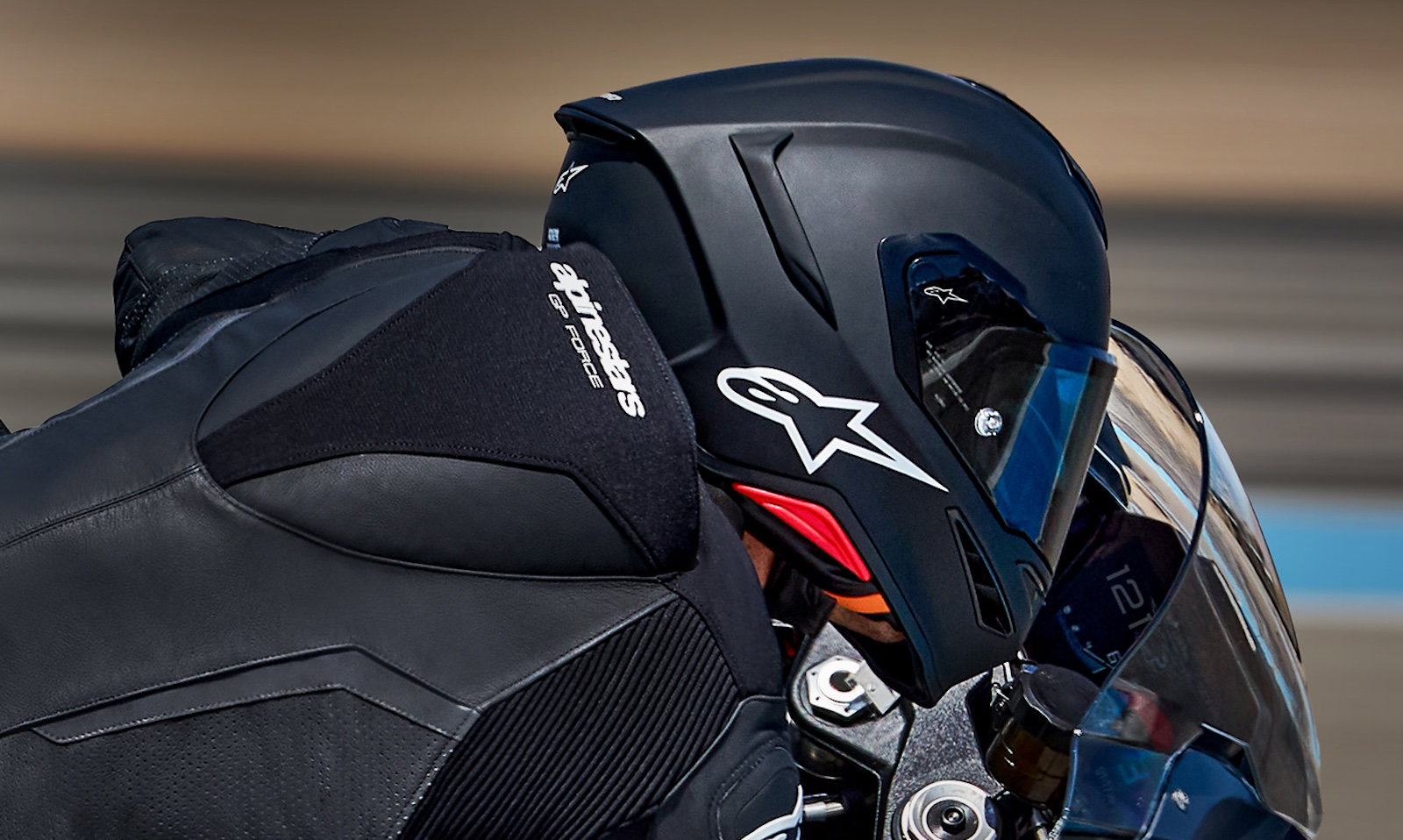 The Alpinestars Supertech R7 road and track helmet
