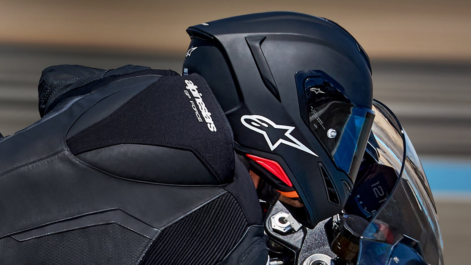 The Alpinestars Supertech R7 road and track helmet