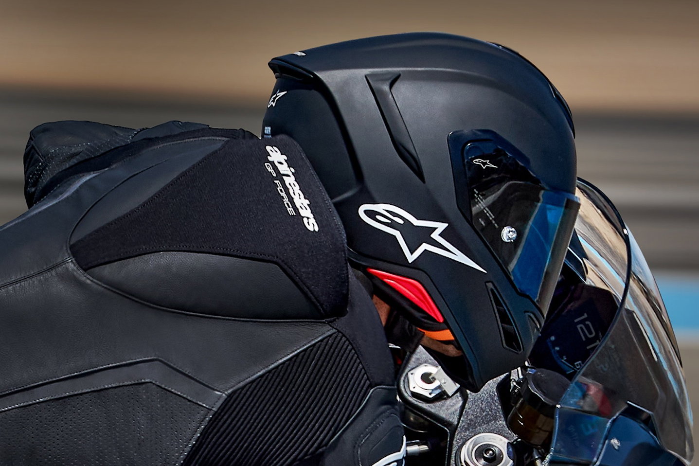 The Alpinestars Supertech R7 road and track helmet