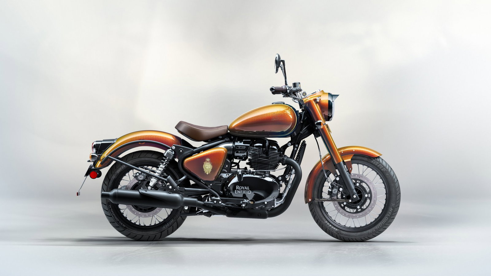 The new Royal Enfield 125th Anniversary Edition Hypershift Classic 650.