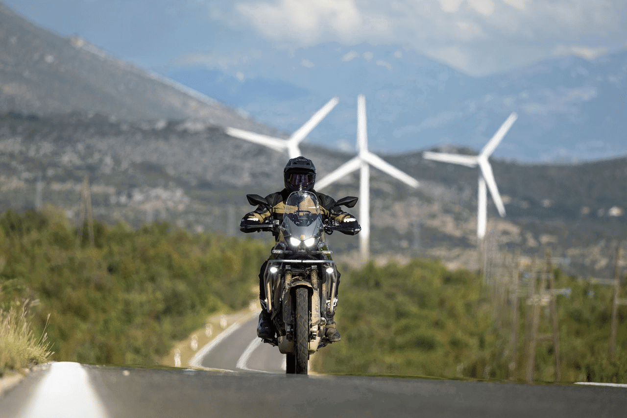 Kawasaki's new KLE650 adventure motorcycle.