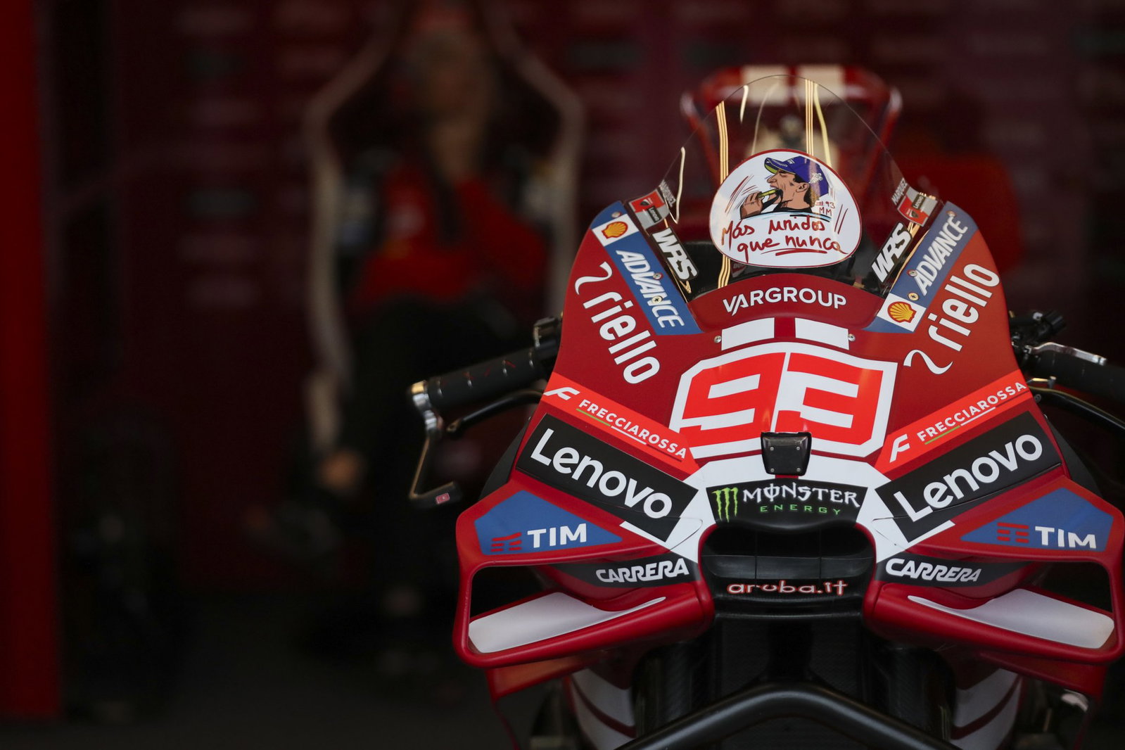 Lenovo branding on Ducati's MotoGP bike. Credit: Gold and Goose.