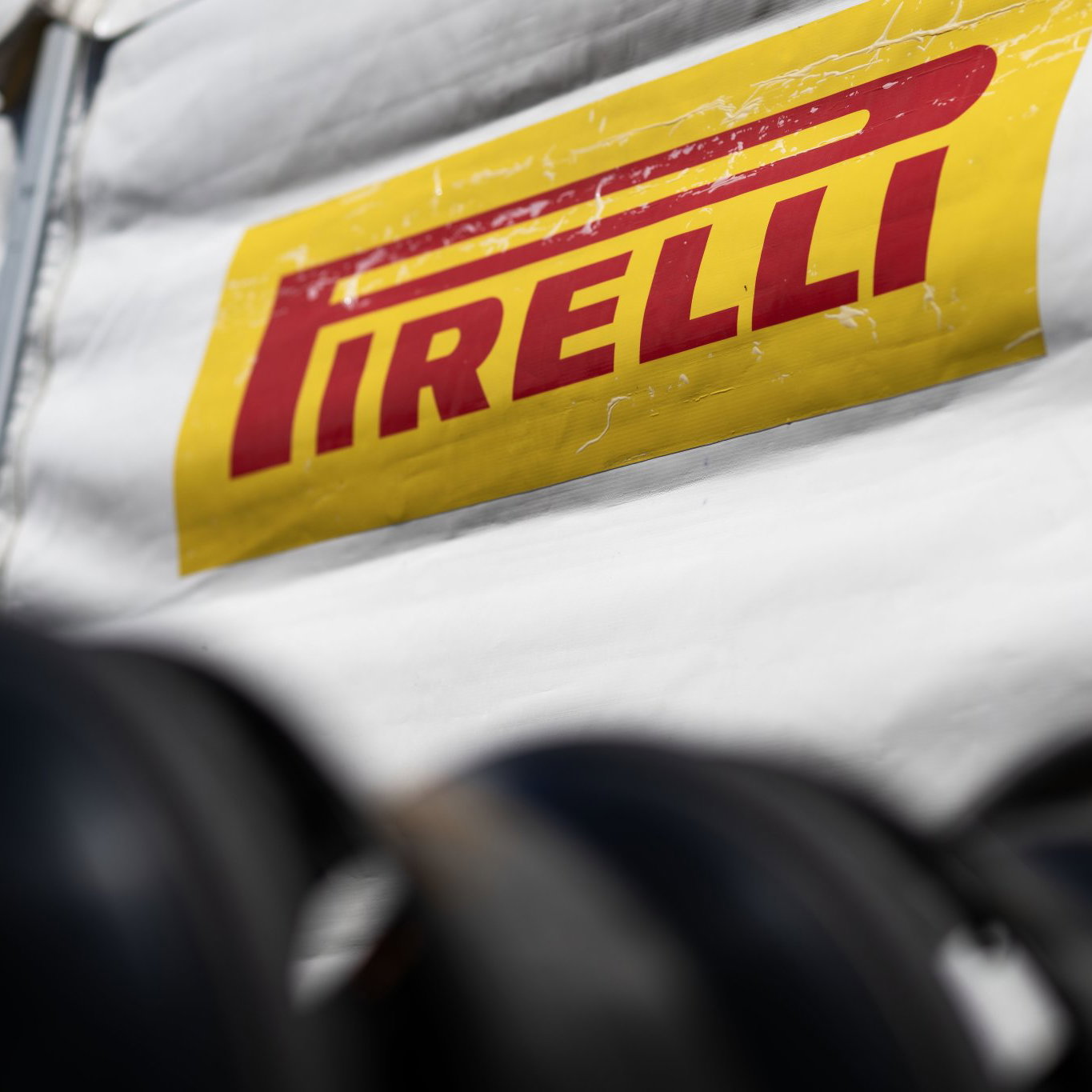 Pirelli logo at the German MotoGP in July. Credit: Gold and Goose.