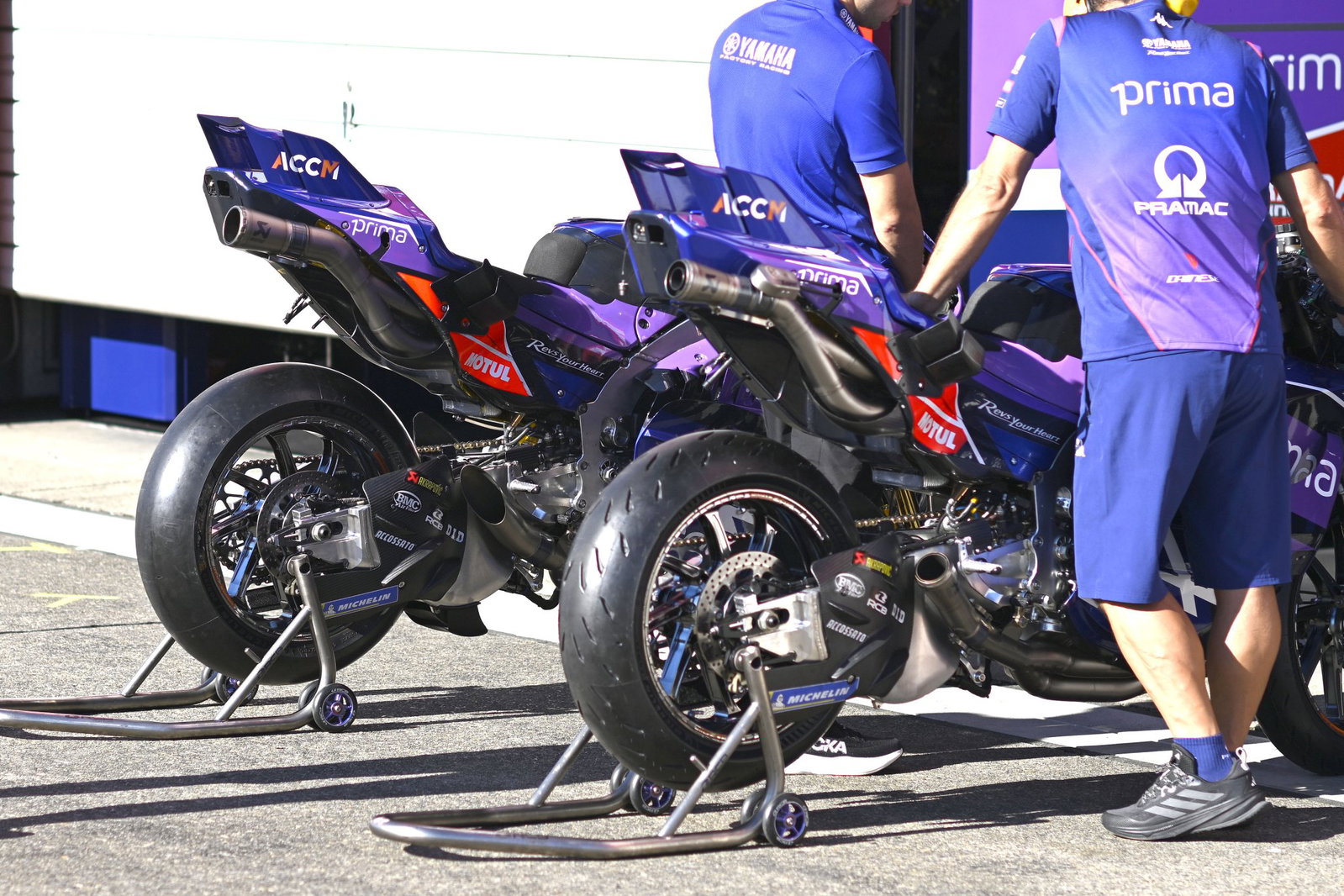 Pramac Yamaha bikes. Credit: Gold and Goose.