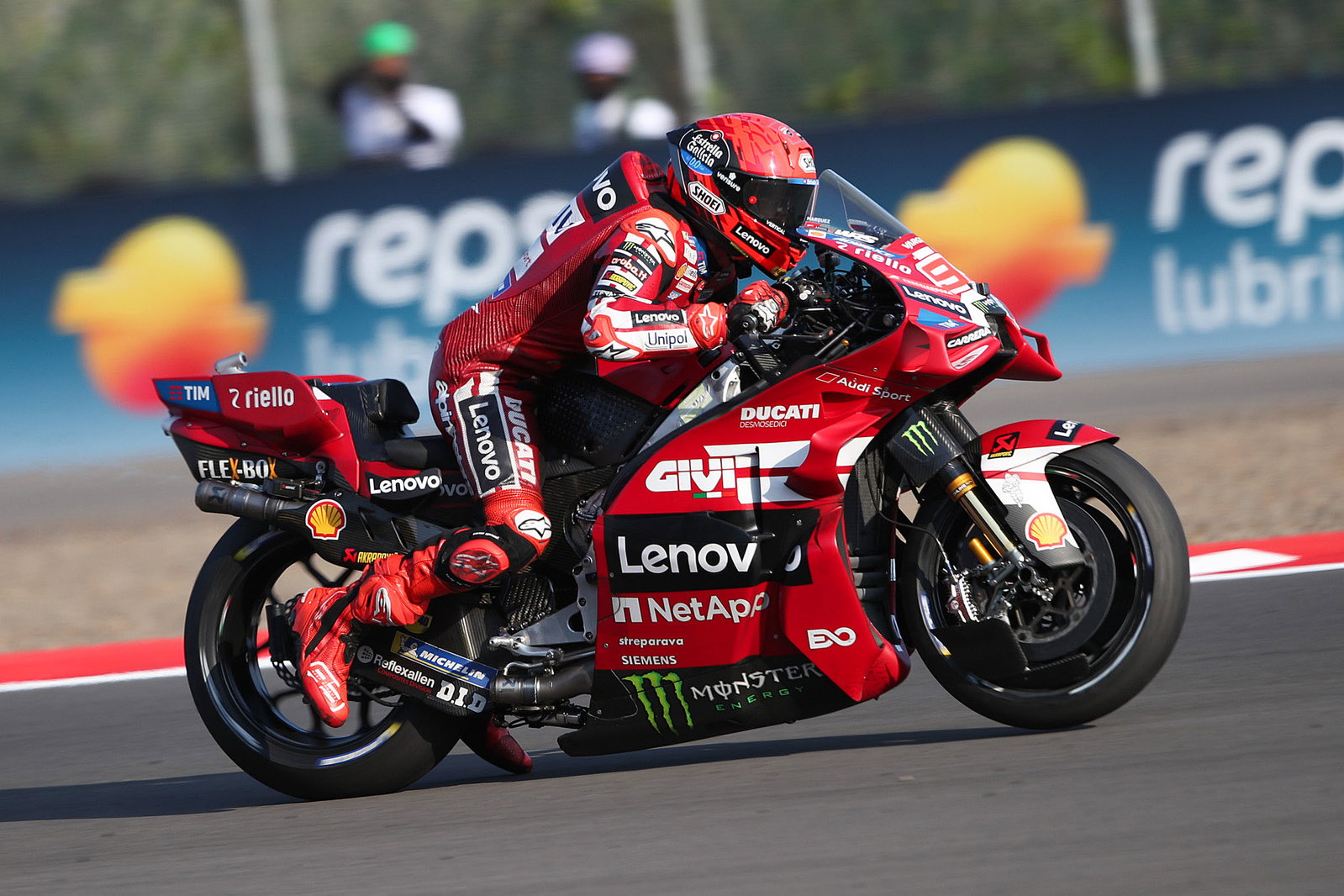 Marc Marquez during practice at Mandalika. Credit: Gold and Goose.