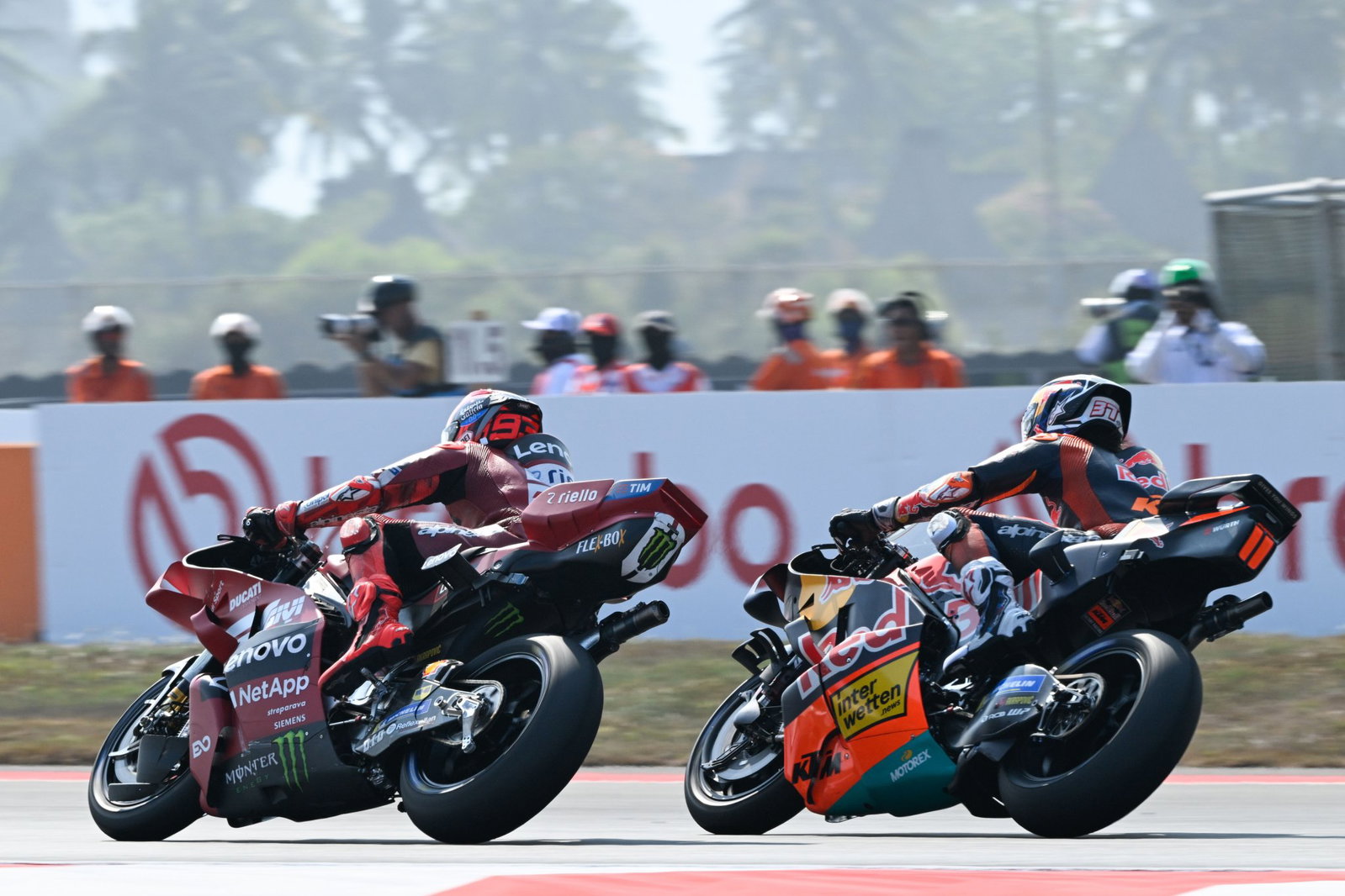 Marc Marquez and Pedro Acosta at Mandalika. Credit: Gold and Goose.