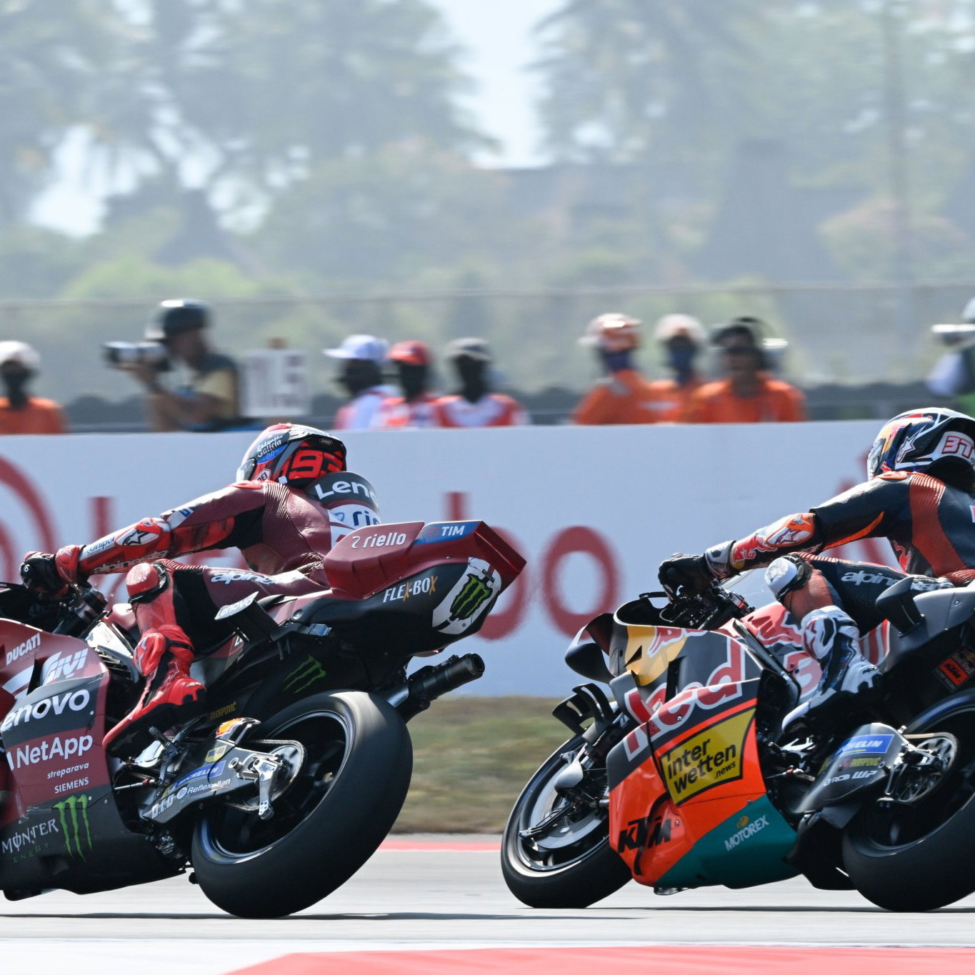 Marc Marquez and Pedro Acosta at Mandalika. Credit: Gold and Goose.