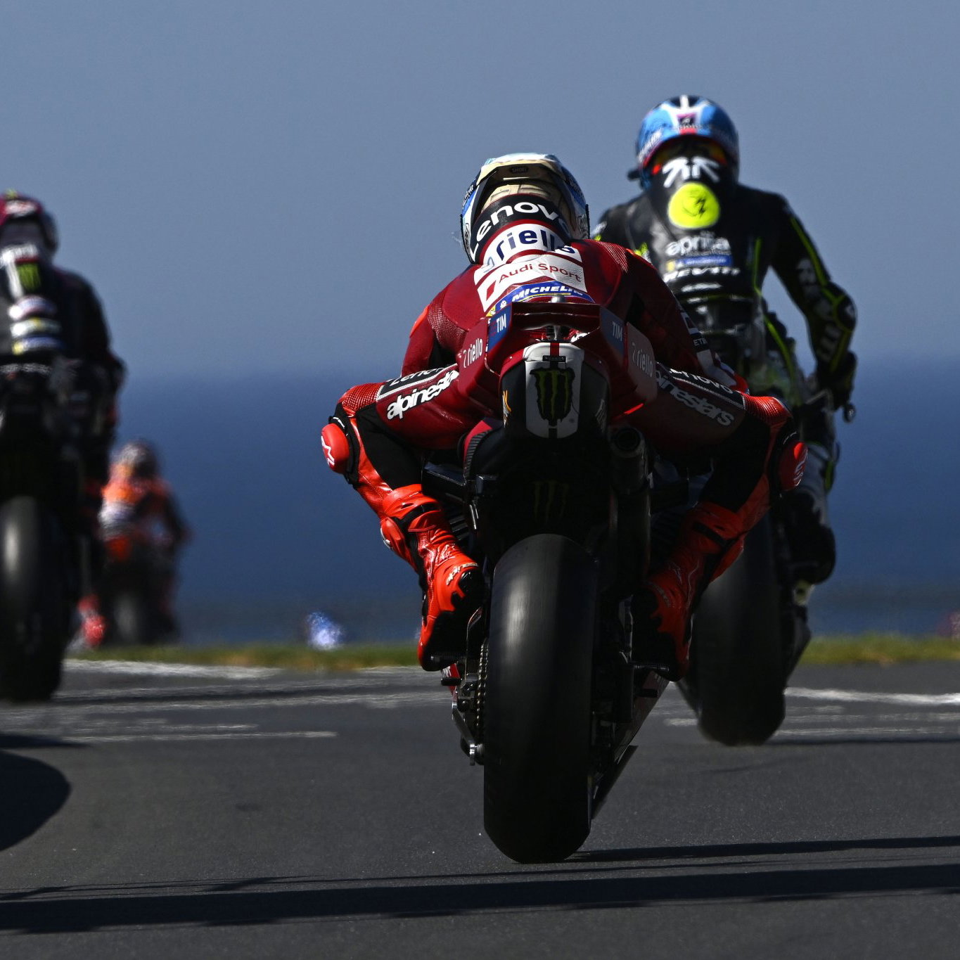 MotoGP riders at Phillip Island. Credit: Gold and Goose.