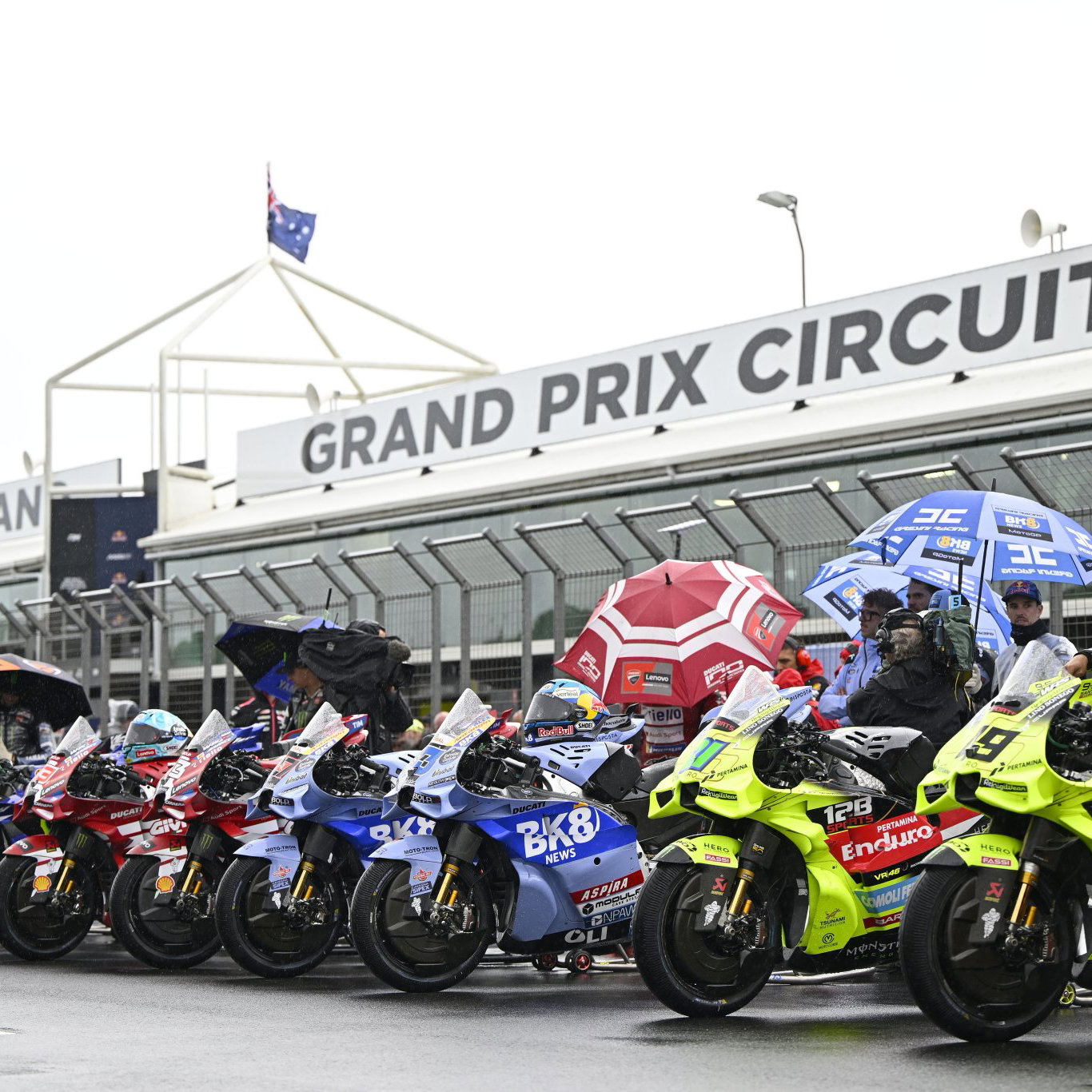 MotoGP bikes at Phillip Island. Credit: Gold and Goose.
