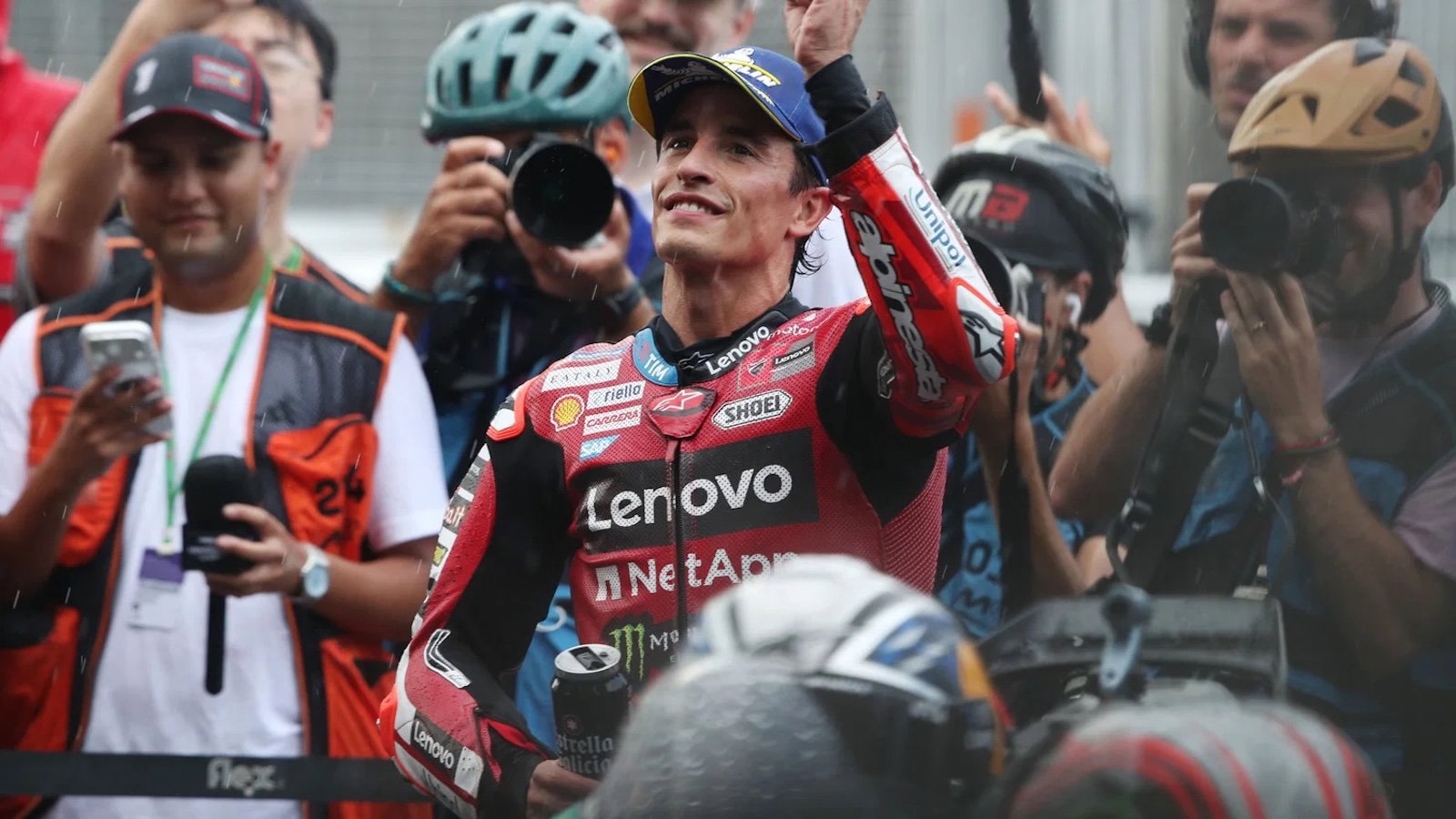 Marc Marquez on the Sepang Sprint podium | © Gold & Goose