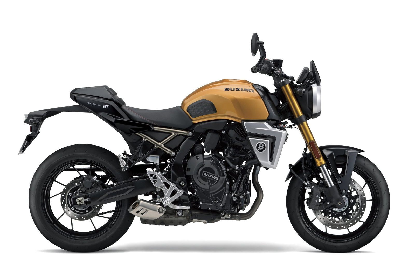 Suzuki GSX-8T in a Burnt Gold option.