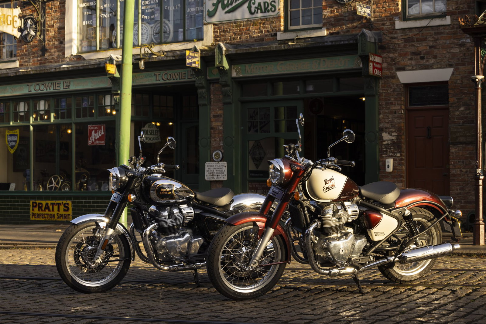 Royal Enfield Classic 650 motorcycles.