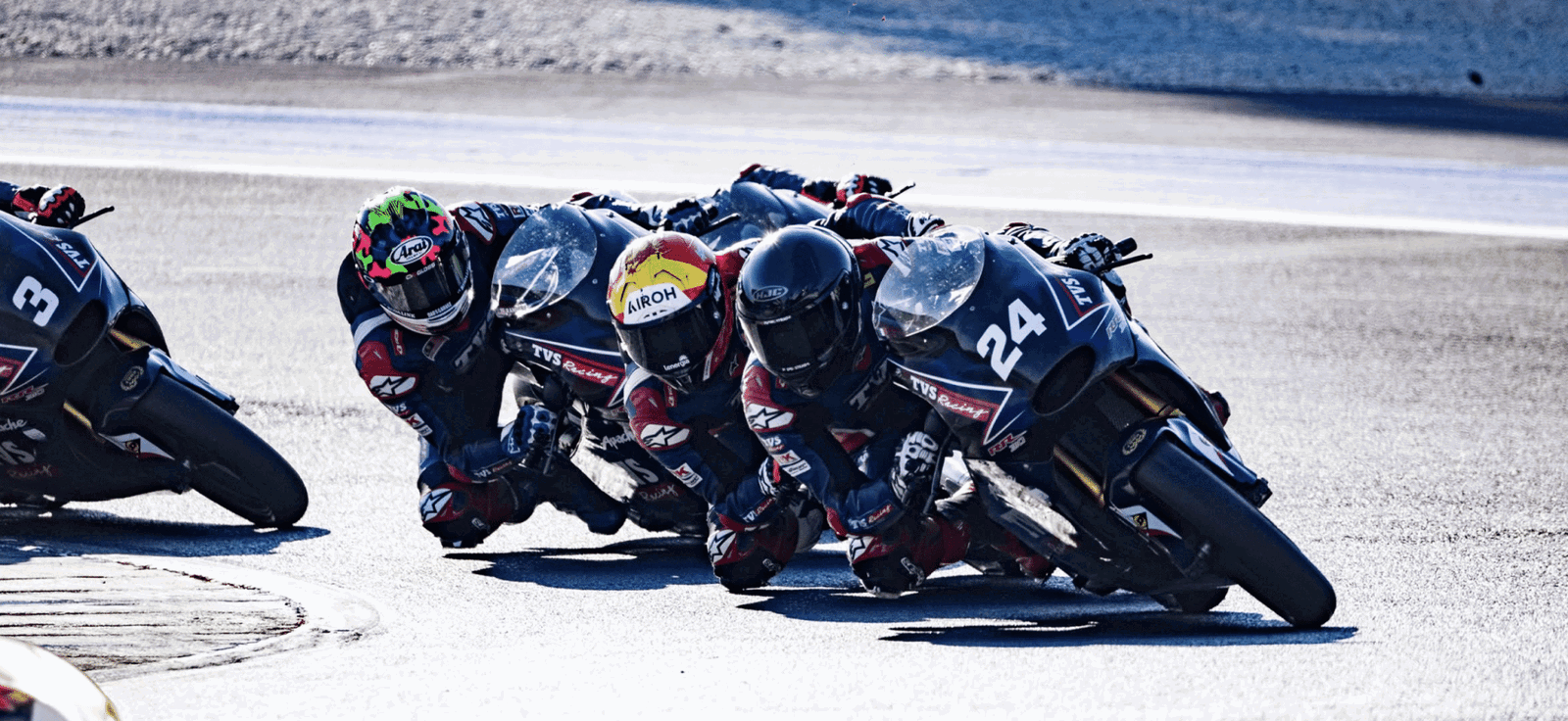 The TVS Apache RR 310 on track at Misano