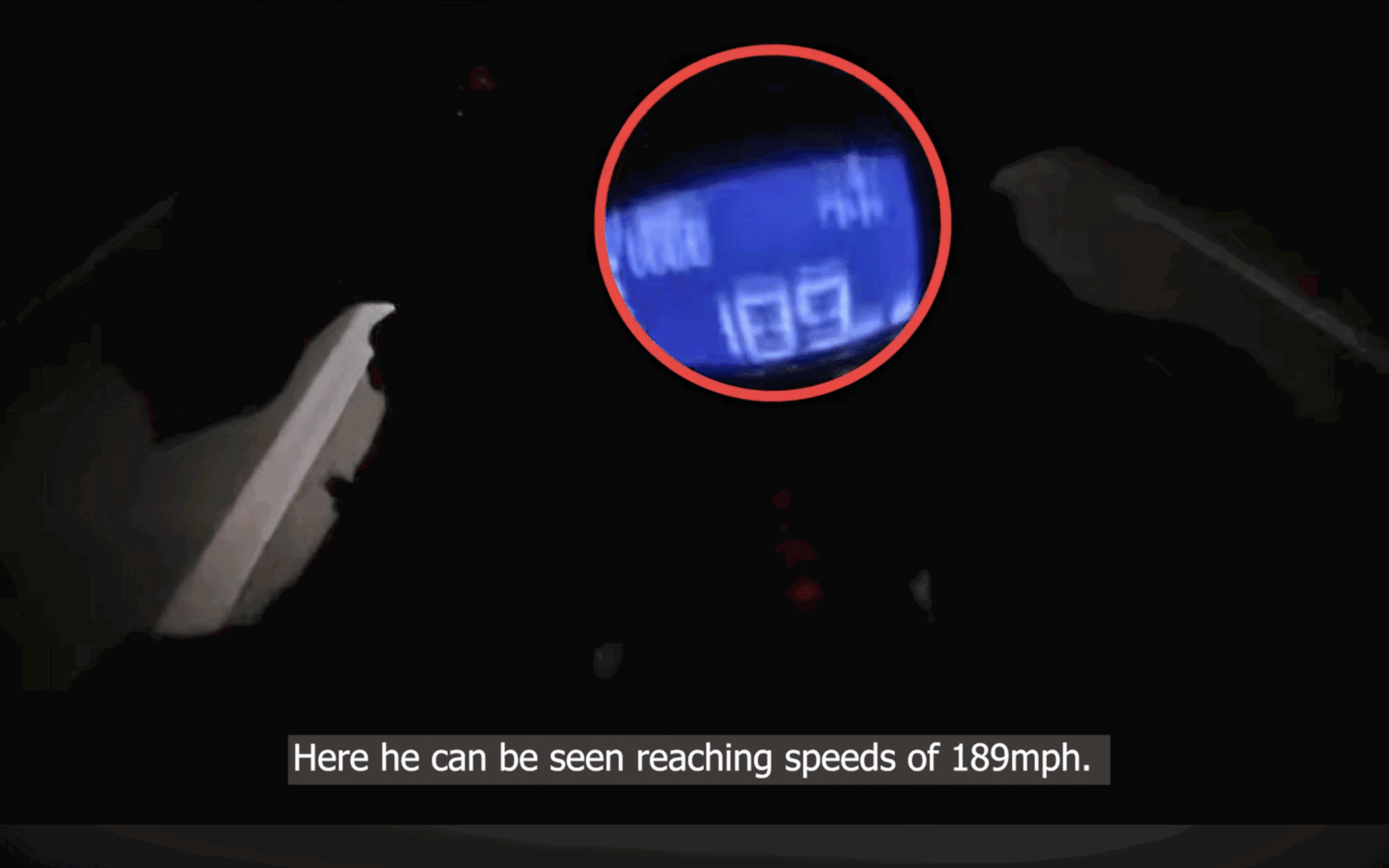 A biker filmed himself riding a Kawasaki Ninja H2 at 189mph