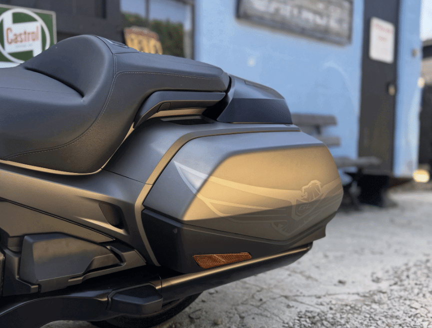 Rear section of Cole's Honda. Credit: Doble Motorcycles.