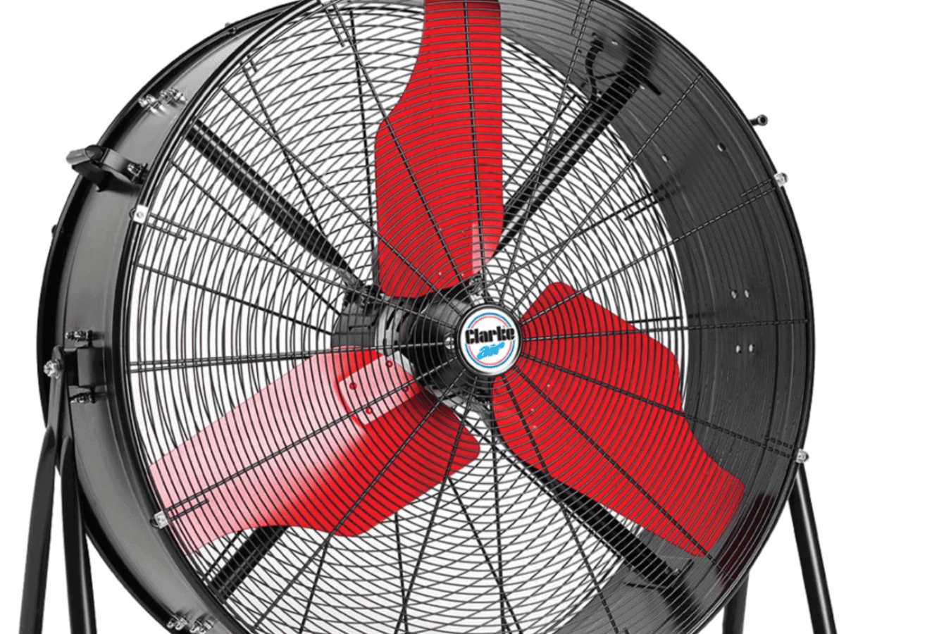 The Clarke CAMAX24 24in Extra High Output Drum Fan.
