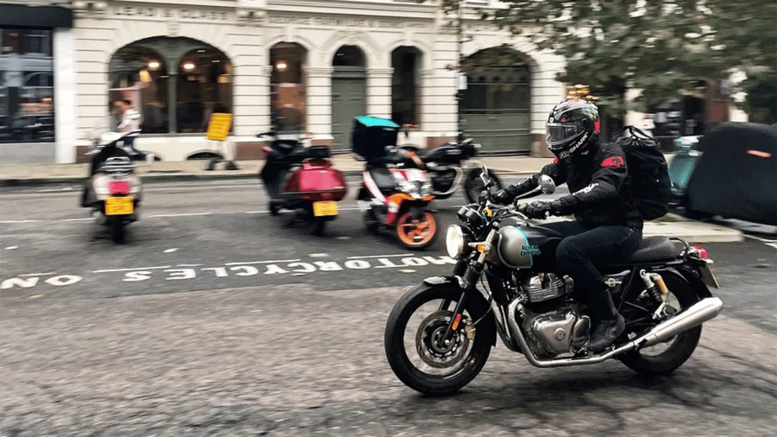 Royal Enfield Interceptor 650 on a launch in London.