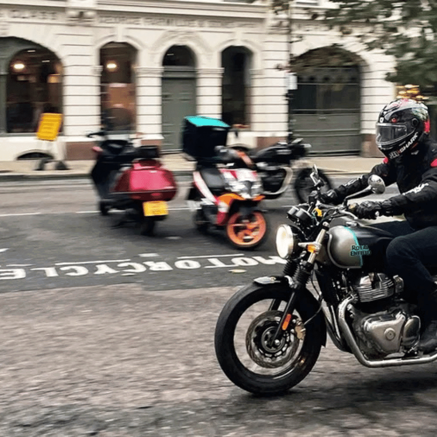 Royal Enfield Interceptor 650 on a launch in London.