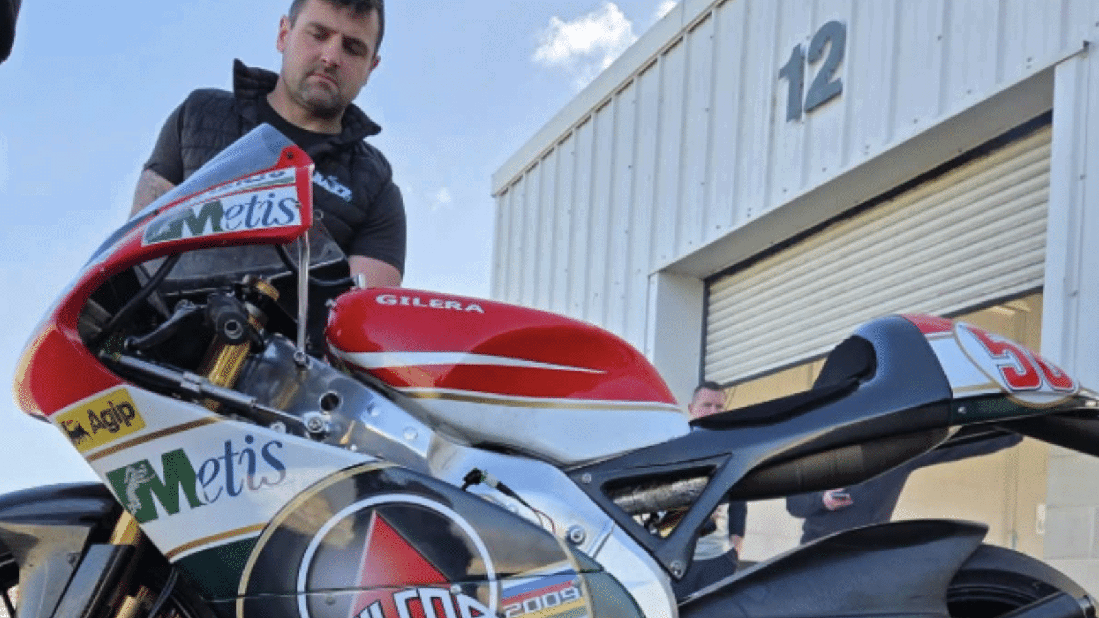 Michael Dunlop with the Gilera 250 GP. Credit: Michael Dunlop/Facebook.