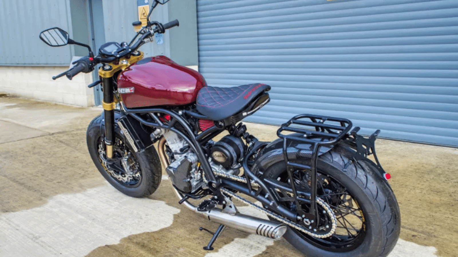 A new and unused CCM Spitfire motorcycle. Credit: Gateway Auctions